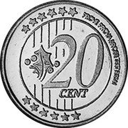 Russia 20 Euro Cent (Fantasy Pattern) X# Pn5 20 CENT PROVE PROVA PROBE TEST ESSAI coin reverse Russia 20 Euro Cent (Fantasy Pattern) X# Pn5 20 CENT PROVE PROVA PROBE TEST ESSAI coin reverse