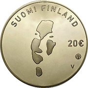 Finland 20 Euro (Health and Social Services) SUOMI FINLAND 20 € V coin obverse
