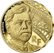 France 200 Euro Gustave Eiffel. Centenary of His Death 2023 c + ⊞ GUSTAVE EIFFEL 1832 - 1923 RF coin obverse