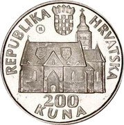 Croatia 200 Kuna 900th Anniversary of the Zagreb Diocese and the City of Zagreb 1994 Proof KM# 29.2 REPUBLIKA HRVATSKA 200 KUNA II coin obverse Croatia 200 Kuna 900th Anniversary of the Zagreb Diocese and the City of Zagreb 1994 Proof KM# 29.2 REPUBLIKA HRVATSKA 200 KUNA II coin obverse