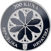Croatia 200 Kuna 600th Anniversary of the University of Zadar 1996 Proof KM# 54 200 KUNA REPUBLIKA HRVATSKA coin obverse Croatia 200 Kuna 600th Anniversary of the University of Zadar 1996 Proof KM# 54 200 KUNA REPUBLIKA HRVATSKA coin obverse