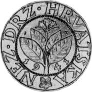 Croatia 25 Banica (Pattern) KM# Pn9 NEZ DRŽ HRVATSKA I K 19 41 coin obverse Croatia 25 Banica (Pattern) KM# Pn9 NEZ DRŽ HRVATSKA I K 19 41 coin obverse