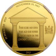 Fiji 25 Dollars (150th Anniversary of President Lincoln's Gettysburg Address) NOVEMBER 19, 1863 FOUR SCORE AND SEVEN YEARS AGO OUR FATHERS BROUGHT FORTH ON THIS CONTINENT A NEW NATION 2013 25 DOLLARS FIJI coin obverse Fiji 25 Dollars (150th Anniversary of President Lincoln's Gettysburg Address) NOVEMBER 19, 1863 FOUR SCORE AND SEVEN YEARS AGO OUR FATHERS BROUGHT FORTH ON THIS CONTINENT A NEW NATION 2013 25 DOLLARS FIJI coin obverse