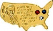 Cook Islands 25 Dollars (Pope Visit U.S.A.) JOURNEY OF POPE BENEDICT TO USA AND VISIT TO UNO 2008 coin reverse Cook Islands 25 Dollars (Pope Visit U.S.A.) JOURNEY OF POPE BENEDICT TO USA AND VISIT TO UNO 2008 coin reverse