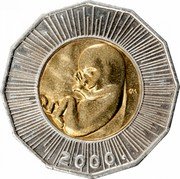 Croatia 25 Kuna Birth of New Millennium 2000 Proof KM# 65 DM 2000. coin reverse Croatia 25 Kuna Birth of New Millennium 2000 Proof KM# 65 DM 2000. coin reverse