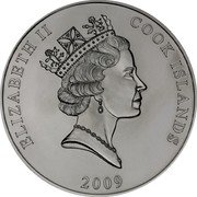 Cook Islands 30 Dollars Elizabeth II. Bounty 2009 RDM ELIZABETH II COOK ISLANDS 2009 coin obverse Cook Islands 30 Dollars Elizabeth II. Bounty 2009 RDM ELIZABETH II COOK ISLANDS 2009 coin obverse