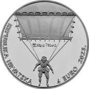 Croatia 4 Euro Innovations of Faust Vrancic 2023 Proof 2023 38. HOMO VOLANS. 4 EURO REPUBLIKA HRVATSKA coin obverse Croatia 4 Euro Innovations of Faust Vrancic 2023 Proof 2023 38. HOMO VOLANS. 4 EURO REPUBLIKA HRVATSKA coin obverse