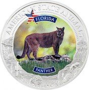 Cook Islands 5 Dollars (American State Animal. Florida. Panther) AMERICAN STATE ANIMAL FLORIDA PANTHER coin reverse