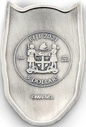 Fiji 5 Dollars (Black Panther Mask) 2 OZ .999 FINE SILVER FIJI REREVAKA NA KALOU KA DOKA NA TUI 2021 5 DOLLARS ©MARVEL coin obverse Fiji 5 Dollars (Black Panther Mask) 2 OZ .999 FINE SILVER FIJI REREVAKA NA KALOU KA DOKA NA TUI 2021 5 DOLLARS ©MARVEL coin obverse