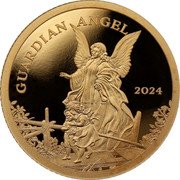 Cook Islands 5 Dollars Charles III Guardian Angel 2024  Proof GUARDIAN ANGEL 2024 coin reverse Cook Islands 5 Dollars Charles III Guardian Angel 2024  Proof GUARDIAN ANGEL 2024 coin reverse
