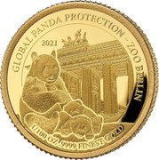 Fiji 5 Dollars (Global Panda Protection. Berlin Zoo) 2021 GLOBAL PANDA PROTECTION - ZOO BERLIN 1/100 OZ .9999 FINEST GOLD coin reverse Fiji 5 Dollars (Global Panda Protection. Berlin Zoo) 2021 GLOBAL PANDA PROTECTION - ZOO BERLIN 1/100 OZ .9999 FINEST GOLD coin reverse