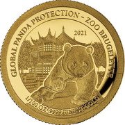 Fiji 5 Dollars (Global Panda Protection. Brugelette Zoo) 2021 GLOBAL PANDA PROTECTION - ZOO BRUGELETTE 1/100 OZ .9999 FINEST GOLD coin reverse Fiji 5 Dollars (Global Panda Protection. Brugelette Zoo) 2021 GLOBAL PANDA PROTECTION - ZOO BRUGELETTE 1/100 OZ .9999 FINEST GOLD coin reverse