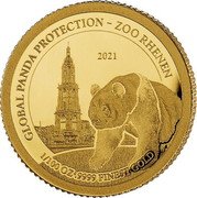 Fiji 5 Dollars (Global Panda Protection. Rhenen Zoo) 2021 GLOBAL PANDA PROTECTION - ZOO RHENEN 1/100 OZ .9999 FINEST GOLD coin reverse Fiji 5 Dollars (Global Panda Protection. Rhenen Zoo) 2021 GLOBAL PANDA PROTECTION - ZOO RHENEN 1/100 OZ .9999 FINEST GOLD coin reverse