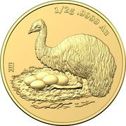 Australia 5 Dollars Mini Money. Emu 2023 EW 1/2 G .9999 AU coin reverse