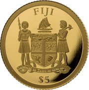 Fiji 5 Dollars (Year of the Rabbit) FIJI $5 coin obverse Fiji 5 Dollars (Year of the Rabbit) FIJI $5 coin obverse