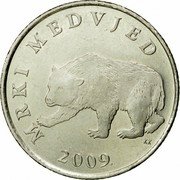 Croatia 5 Kuna Circulation Coin. Bear 2009 KM# 11 MRKI MEDVJED KK 2001. coin reverse Croatia 5 Kuna Circulation Coin. Bear 2009 KM# 11 MRKI MEDVJED KK 2001. coin reverse