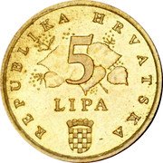 Croatia 5 Lipa Olympic Games in Atlanta 1996 KM# 37 REPUBLIKA HRVATSKA 5 LIPA coin obverse Croatia 5 Lipa Olympic Games in Atlanta 1996 KM# 37 REPUBLIKA HRVATSKA 5 LIPA coin obverse