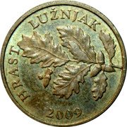 Croatia 5 Lipa Circulation Coin. Oak 2009 KM# 5 HRAST LUŽNJAK KK 2003. coin reverse Croatia 5 Lipa Circulation Coin. Oak 2009 KM# 5 HRAST LUŽNJAK KK 2003. coin reverse