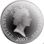 Cook Islands 50 Cents (Dolphins) RDM ELIZABETH II COOK ISLANDS 2007 coin obverse