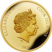 Cook Islands 50 Dollars Elizabeth II E5 Hayabusa 2021  Proof ELIZABETH II COOK ISLANDS IRB 2021 coin obverse