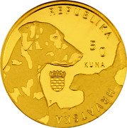 Croatia 50 Kuna Dalmatian Dog 2021  KM# 128 REPUBLIKA HRVATSKA 50 KUNA coin obverse Croatia 50 Kuna Dalmatian Dog 2021  KM# 128 REPUBLIKA HRVATSKA 50 KUNA coin obverse