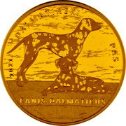 Croatia 50 Kuna Dalmatian Dog 2021  KM# 128 2021. DALMATINSKI PAS CANIS DALMATICUS coin reverse Croatia 50 Kuna Dalmatian Dog 2021  KM# 128 2021. DALMATINSKI PAS CANIS DALMATICUS coin reverse