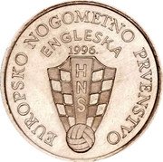 Croatia 50 Lipa European Football Championship in England 1996 KM# 39 EUROPSKO NOGOMETNO PRVENSTVO ENGLESKA 1996. H N S coin reverse Croatia 50 Lipa European Football Championship in England 1996 KM# 39 EUROPSKO NOGOMETNO PRVENSTVO ENGLESKA 1996. H N S coin reverse