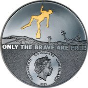 Cook Islands 500 Dollars Elizabeth II Coast Guard 2023  Black Proof ONLY THE BRAVE ARE FREE ELIZABETH II 500 DOLLARS COOK ISLANDS IRB 2023 coin obverse Cook Islands 500 Dollars Elizabeth II Coast Guard 2023  Black Proof ONLY THE BRAVE ARE FREE ELIZABETH II 500 DOLLARS COOK ISLANDS IRB 2023 coin obverse