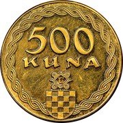 Croatia 500 Kuna Ante Pavelic 1941 X# 3 500 KUNA coin reverse Croatia 500 Kuna Ante Pavelic 1941 X# 3 500 KUNA coin reverse