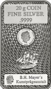 Cook Islands 75 Cents (HMS Bounty) IRB ELIZABETH II 75 CENTS COOK ISLANDS 2021 20 G COIN FINE SILVER 9999 B.H. MAYER'S KUNSTPRÄGEANSTALT coin obverse