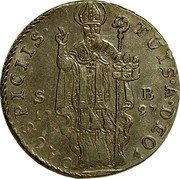 Croatia Ducato St. Blaze 1797 SB KM# 15 TUIS A DEO AVSPICIIS S B 17 97 coin obverse Croatia Ducato St. Blaze 1797 SB KM# 15 TUIS A DEO AVSPICIIS S B 17 97 coin obverse