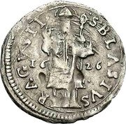 Croatia Grosetto Ragusa Coinage 1626 KM# 5 S BLASIVS RAGVSII 16 26 coin obverse Croatia Grosetto Ragusa Coinage 1626 KM# 5 S BLASIVS RAGVSII 16 26 coin obverse