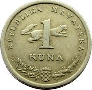Croatia Kuna Atlanta Olympic Games 1996 KM# 40 REPUBLIKA HEVATSKA 1 KUNA coin obverse Croatia Kuna Atlanta Olympic Games 1996 KM# 40 REPUBLIKA HEVATSKA 1 KUNA coin obverse