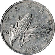 Croatia Lipa Circulation Coin. Corn 2003 KM# 3 KUKURUZ 1999. KK coin reverse Croatia Lipa Circulation Coin. Corn 2003 KM# 3 KUKURUZ 1999. KK coin reverse