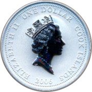 Cook Islands One Dollar Fire Engines- Commer 2006 Proof ELIZABETH II COOK ISLANDS 2006 ONE DOLLAR coin obverse Cook Islands One Dollar Fire Engines- Commer 2006 Proof ELIZABETH II COOK ISLANDS 2006 ONE DOLLAR coin obverse