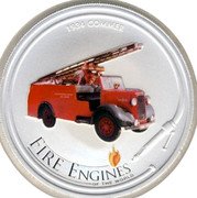 Cook Islands One Dollar Fire Engines- Commer 2006 Proof FIRE ENGINES OF THE WORLD 1934 COMMER coin reverse Cook Islands One Dollar Fire Engines- Commer 2006 Proof FIRE ENGINES OF THE WORLD 1934 COMMER coin reverse