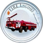 Cook Islands One Dollar Fire Engines 2006 Proof FIRE ENGINES OF THE WORLD 1973 AIRFIELD FIRE ENGINE AA-60. coin reverse Cook Islands One Dollar Fire Engines 2006 Proof FIRE ENGINES OF THE WORLD 1973 AIRFIELD FIRE ENGINE AA-60. coin reverse