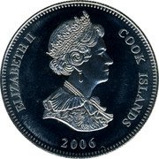 Cook Islands One Dollar Gunships of the world 1 2006 ELIZABETH II COOK ISLANDS 2006 coin obverse Cook Islands One Dollar Gunships of the world 1 2006 ELIZABETH II COOK ISLANDS 2006 coin obverse