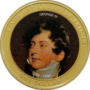 Cook Islands One Dollar (King George IV) 1820 - 1830 GEORGE IV KINGS AND QUEENS OF BRITAIN ONE DOLLAR coin reverse Cook Islands One Dollar (King George IV) 1820 - 1830 GEORGE IV KINGS AND QUEENS OF BRITAIN ONE DOLLAR coin reverse