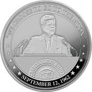 Fiji One Dollar Race To The Moon 2017 Proof WE CHOOSE TO GO TO THE MOON SEPTEMBER 12, 1962 coin reverse Fiji One Dollar Race To The Moon 2017 Proof WE CHOOSE TO GO TO THE MOON SEPTEMBER 12, 1962 coin reverse