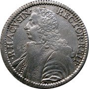 Croatia Tallero Novi Vizlin 1752 KM# 18 RECTOR REIP RHACVSIN coin obverse Croatia Tallero Novi Vizlin 1752 KM# 18 RECTOR REIP RHACVSIN coin obverse