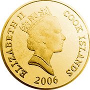 Cook Islands Ten Dollars (Pegasus) RDM ELIZABETH II COOK ISLANDS 2006 coin obverse Cook Islands Ten Dollars (Pegasus) RDM ELIZABETH II COOK ISLANDS 2006 coin obverse