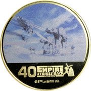 Cook Islands Half Dollar Elizabeth II Battle of Hoth 2020  Prooflike 40 THE EMPIRE STRIKES BACK STAR WARS © & TM LUCASFILM LTD. coin reverse Cook Islands Half Dollar Elizabeth II Battle of Hoth 2020  Prooflike 40 THE EMPIRE STRIKES BACK STAR WARS © & TM LUCASFILM LTD. coin reverse