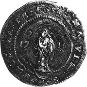 France 1/2 ECU (Corsica. Theodore I) C# 3 MONSTRA TE ESSE MATREM S P coin reverse