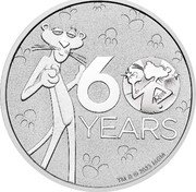 Tuvalu 1 Dollar 60th Anniversary of Pink Panther 2024 BU in coincard 60 YEARS TM & © 2023 MGM coin reverse Tuvalu 1 Dollar 60th Anniversary of Pink Panther 2024 BU in coincard 60 YEARS TM & © 2023 MGM coin reverse