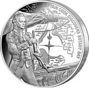 Cook Islands 1 Dollar Captain Cook Discovers Botany Bay 2016 CAPTAIN COOK DISCOVERS BOTANY BAY coin reverse