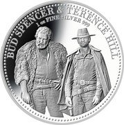 Cook Islands 1 Dollar - Elizabeth II Bud Spencer and Terence Hill ND (2020) Proof BUD SPENCER & TERENCE HILL 1 OZ FINE SILVER 999 coin reverse Cook Islands 1 Dollar - Elizabeth II Bud Spencer and Terence Hill ND (2020) Proof BUD SPENCER & TERENCE HILL 1 OZ FINE SILVER 999 coin reverse