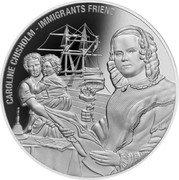 Cook Islands 1 Dollar Elizabeth II Caroline Chisholm 2016  Proof CAROLINE CHISHOLM - IMMIGRANTS FRIEND coin reverse Cook Islands 1 Dollar Elizabeth II Caroline Chisholm 2016  Proof CAROLINE CHISHOLM - IMMIGRANTS FRIEND coin reverse