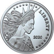 Cook Islands One Dollar Elizabeth II Flowing Hair Dollar 2020  Proof A TRIBUTE TO THE UNITED STATES COOK ISLANDS LIBERTY IRB ONE DOLLAR coin obverse Cook Islands One Dollar Elizabeth II Flowing Hair Dollar 2020  Proof A TRIBUTE TO THE UNITED STATES COOK ISLANDS LIBERTY IRB ONE DOLLAR coin obverse