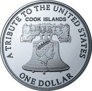 Cook Islands One Dollar Elizabeth II Flowing Hair Dollar 2020  Proof LIBERTY 2020 coin reverse Cook Islands One Dollar Elizabeth II Flowing Hair Dollar 2020  Proof LIBERTY 2020 coin reverse